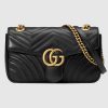 GG MARMONT SMALL SHOULDER BLACK BAG