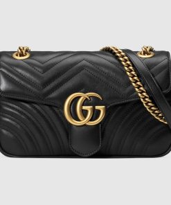 GG MARMONT SMALL SHOULDER BLACK BAG