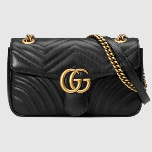 GG MARMONT SMALL SHOULDER BLACK BAG