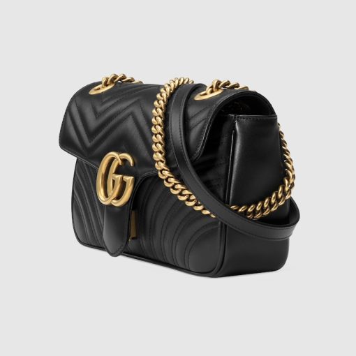 GG MARMONT SMALL SHOULDER BLACK BAG