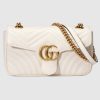 GG MARMONT SMALL SHOULDER WHITE BAG