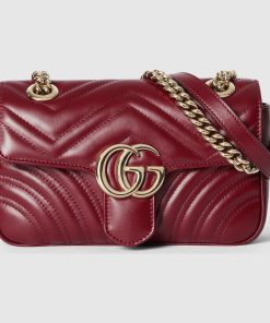 GG MARMONT MINI SHOULDER RED BAG