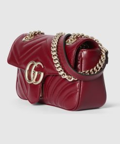 GG MARMONT MINI SHOULDER RED BAG