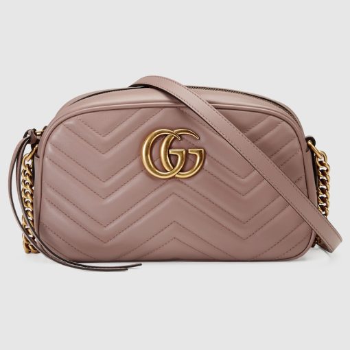 GG MARMONT SMALL DUSTY PINK LEATHER BAG