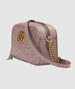 GG MARMONT SMALL DUSTY PINK LEATHER BAG