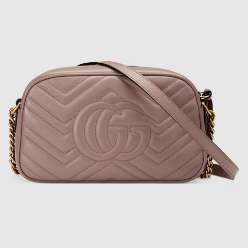 GG MARMONT SMALL DUSTY PINK LEATHER BAG