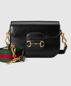 GUCCI HORSEBIT 1955 MINI SHOULDER BLACK BAG