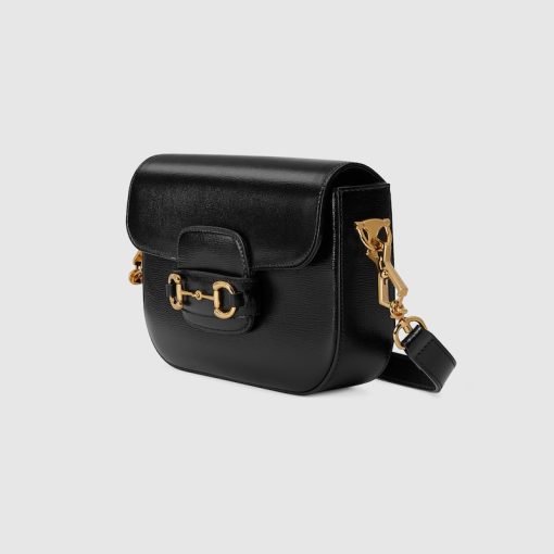 GUCCI HORSEBIT 1955 MINI SHOULDER BLACK BAG