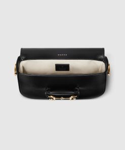 GUCCI HORSEBIT 1955 MINI SHOULDER BLACK BAG