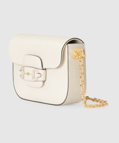 GUCCI HORSEBIT 1955 MINI WHITE SHOULDER BAG