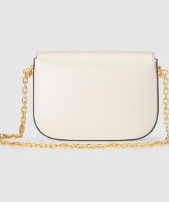 GUCCI HORSEBIT 1955 MINI WHITE SHOULDER BAG