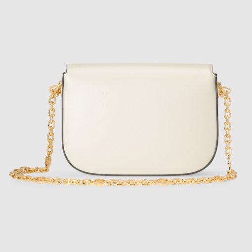 GUCCI HORSEBIT 1955 MINI WHITE SHOULDER BAG