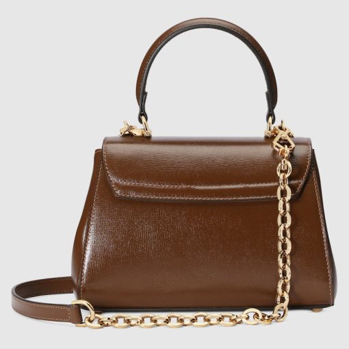 GUCCI HORSEBIT 1955 MINI TOP LIGHT BROWN HANDLE BAG