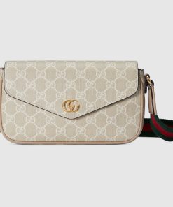 GUCCI OPHIDIA MINI BAG BEIGE AND OATMEAL