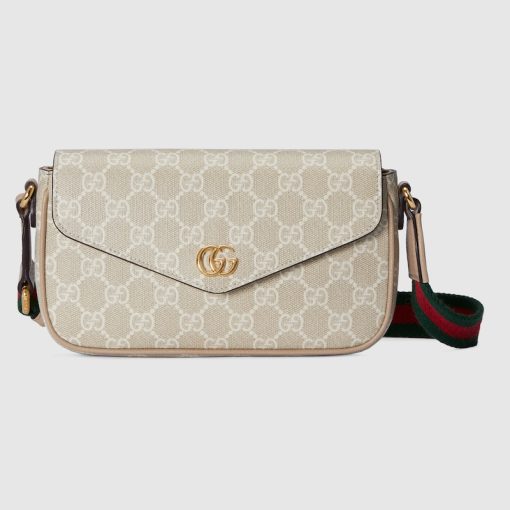 GUCCI OPHIDIA MINI BAG BEIGE AND OATMEAL