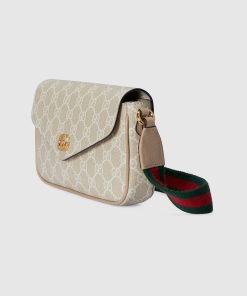 GUCCI OPHIDIA MINI BAG BEIGE AND OATMEAL