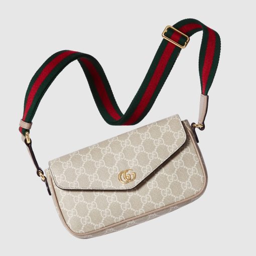 GUCCI OPHIDIA MINI BAG BEIGE AND OATMEAL