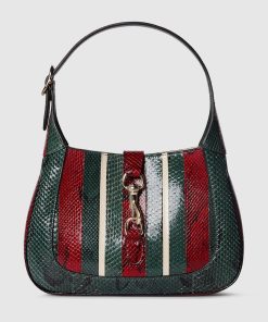 GUCCI JACKIE PYTHON SHOULDER BAG