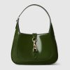 GUCCI JACKIE SMALL DARK GREEN SHOULDER BAG