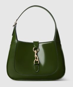 GUCCI JACKIE SMALL DARK GREEN SHOULDER BAG