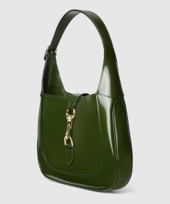 GUCCI JACKIE SMALL DARK GREEN SHOULDER BAG