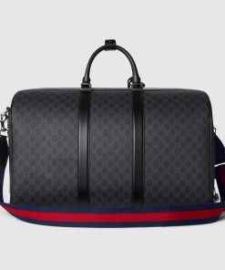 GG DUFFLE BLACK SUPREME CANVAS BAG