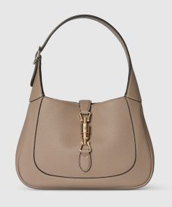 GUCCI JACKIE 1961 SMALL SHOULDER TAUPE BAG