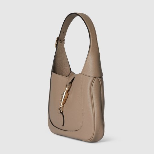 GUCCI JACKIE 1961 SMALL SHOULDER TAUPE BAG