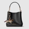 GG EMBLEM MINI BUCKET BLACK BAG