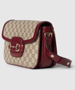 GUCCI HORSEBIT 1955 SMALL BEIGE AND ROSSO BAG