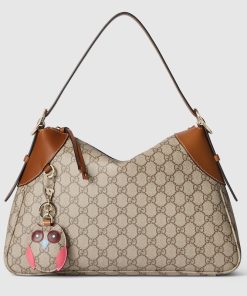 GG EMBLEM LARGE SHOULDER BAG