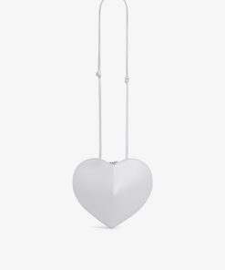 ALAIA GRAY HEART BAG IN CALFSKIN