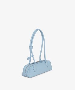 ALAIA SMALL BLUE BAG IN LEATHER