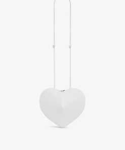 ALAIA OPTIC WHITE HEART BAG IN CALFSKIN